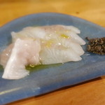 佳肴みを木 - マコガレイにオリーブオイルと塩昆布