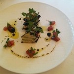 ル・ブルギニオン - 冷たい前菜。茄子とカニのミルフィーユ。