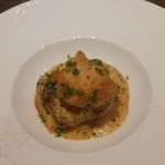 紬山荘 - 青ソイと里芋の白子添え2016,3