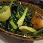 だいどこ やぶれ傘 - 小松菜とホタテのオイスターソース炒め　Photo By PEPOPA