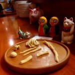 トラットリア ピッコラシチリア - 内観：パスタの見本