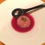 noka table - ビーツあんかけの肉団子