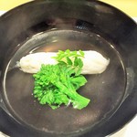 新ばし 星野 - (2016.2) お椀：白魚と菜の花