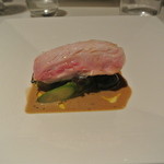 リストランテ カノフィーロ - 仔ウサギ背肉のアロースト　春しめじとアスパラのクリームソース