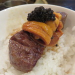 SATOブリアン - ブリ飯 雲丹、キャビア乗せ2