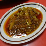 中国料理　王味 - 干焼茄子（ナスの上海風チリソース）