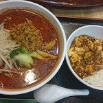 四川料理 川味園 - 川香苑　麻辣麺（激辛）+麻婆丼