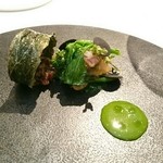 La Cime - 豚足とチョウザメの軟骨　菜の花とサバイヨン　トリュフの香り