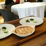 La Cime - 舌平目はワゴンでやって来ました。取り分け前。