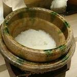 祇園 にしかわ - 炊きたてを見せに来てくれます