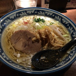 和風楽麺 四代目 ひのでや - 雅楽谷ラーメン大盛り穂先メンマトッピング、730円＋100円