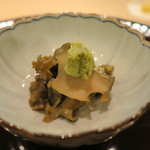 青華こばやし - 28年3月　蒸し鮑　山葵