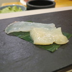 鮨 まつもと - ひらめ&帆立(2016年3月)