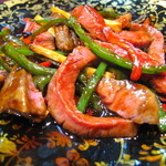 酒中花 空心  - 空心流上州和牛イチボの青椒牛肉絲