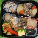 ごもく亭 - 二段弁当（さば）2016.3