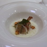 スリオラ - ペドロヒメネス香るフォアグラ、甘酸っぱいシェリービネガーのジュレを添えて