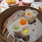 菜香新館 - かに肉入り三色蒸し餃子　230円×2