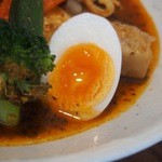 らっきょ - 知床鶏野菜スープカレー（玉子）