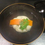 馳走　かく田 - ＜2016年3月＞御椀：浅利メカブ真丈のお吸い物