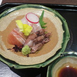 馳走　かく田 - ＜2016年3月＞造り：桜鯛、蛍烏賊、桜鱒ルイベ