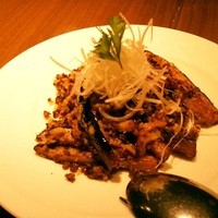 京鼎樓 HANARE店 - 「長茄子の四川漬け菜炒め」。おススメ！
