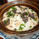 さ行 - ふぐ白子様とベシャメルソースをタケノコご飯にかけてドリア風に