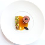 アジュール フォーティーファイブ - ランチコース 7825円 の西オーストラリア産仔羊のロースト 黒ニンニクのアクセント