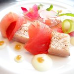 アジュール フォーティーファイブ - ランチコース 7825円 のブリのマリネ 大根のプティサラダ