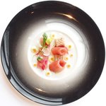 アジュール フォーティーファイブ - ランチコース 7825円 のブリのマリネ 大根のプティサラダ