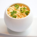 アジュール フォーティーファイブ - ランチコース 7825円 の新玉ねぎのムース チョリソーのパウダーのせ