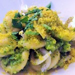 ICARO miyamoto - オレキエッテしらすとブロッコリーのソースからすみがけ