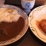 ステーション - チキンカレー＆海老カツのイタリアン・ソース、ポテト