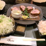 とんかつ マンジェ - 特上へレチョイス定食～♪キャベツ大盛り！