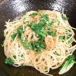 なかむら屋 - 桜海老と菜の花のスパゲティ￥１０００