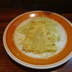 にし川 - 雪中キャベツの芯の天ぷら