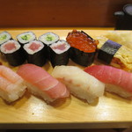Miyako zushi - 月曜日限定ランチの上寿司アップ