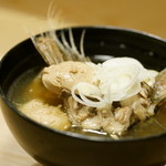 うを徳 - 2016.3 網走八角 肝入り味噌汁