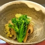 日本料理 喜春 - 炊いたん 福島牛と、大根のふきみそ風味。