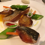 北島亭 - 鮭のマリネ。肉厚でネットリカリカリ！