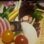 鶏太 - 色野菜のお造り♪