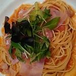 たまごのたまご - 生ハムのパスタ　トマトソース