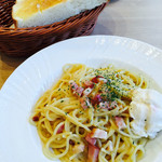 ミヤマ珈琲 - ジャガイモとベーコンのクリームスパ