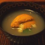 竹屋町 三多 - 雲丹とあわびの吸い物