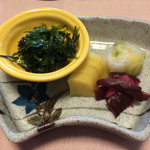 御宿さか屋 - 青のり・お新香