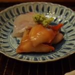 竹屋町 三多 - 鯛と赤貝の刺身