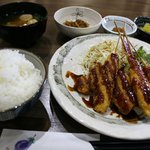 居酒屋 ダイニング カナマル - 昼ランチ　クシカツ定食