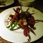 絶品　鴨舌炒めもの