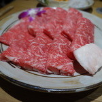 和牛 まつした - すき焼きの上選のお肉（2016,01）