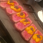 SATOブリアン - イチボ　雲丹　キャビア添え