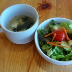 カフェレイラ - 2016年　セットのサラダ＆スープ